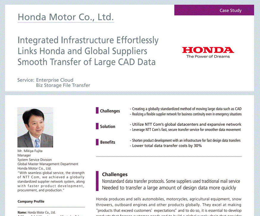 Honda NTT Partnership Cloud IT - Josh Bois Review